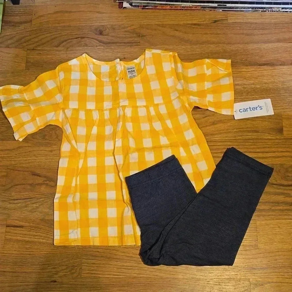 Carter's Girls Yellow Outfit 5T - Picture 1 of 2